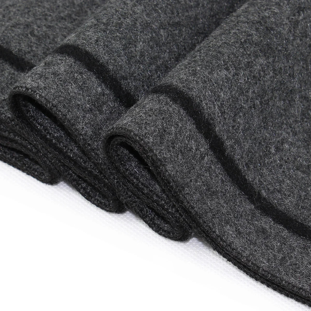 New Luxury Cashmere Wool Men Scarves,Warm Winter Man Scarf Charcoal Grey Wool Scarves Comfort Dual Color Fashion Casual Wear