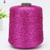 500G Glitter FancyYarn Sequin  Hand Crochet Thread Knitting Clothes Needleworkyarn With Sequins Knitting Yarn Needlework Sequins