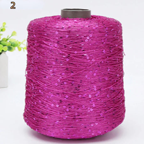 500G Glitter FancyYarn Sequin  Hand Crochet Thread Knitting Clothes Needleworkyarn With Sequins Knitting Yarn Needlework Sequins