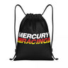 Mercury Racing Logo Bag Drawstring Backpack Sports Gym Sackpack String Bags for Hiking