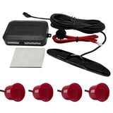 New LED Parking Sensor System Backlight Monitor Display Kit Backup Detector Assistant 4 Probes