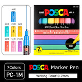 Japan Posca Marker Pen Set Non-Toxic Utilies Escolares Used On Multiple Materials Paper Cloth Glass Canvas Ceramic Plastic Safe