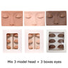 Training False Eyelash Practice Lash Silicone Mannequin Model Head for Beginner Training Set Practicing Eyelash Extension Tools