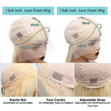 250% 613 Honey Blonde Body Wave 13x6 HD Transparent Lace Front Human Hair Wigs 30 32 Inch Color 13x4 Lace Frontal Wig For Women