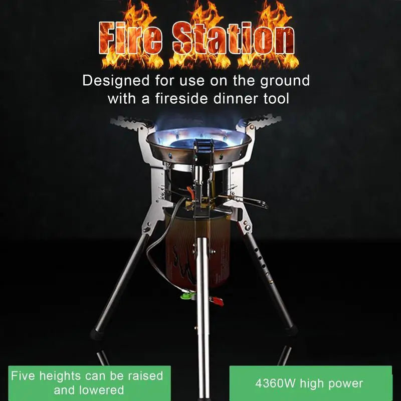 BRS-69 Camping Stove Burner Portable Foldable Dual Head Burner Stove Windproof Backpacking ButaneGas Stove Outdoor Cooking Tool