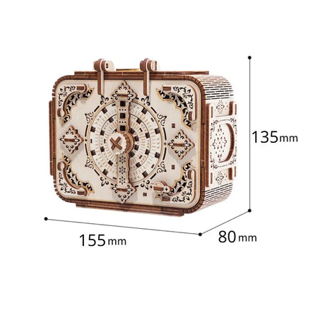 3d Wooden Jewelry Music Box Mechanical Puzzle Assemble Building Construction Blocks Models Surprise Treasure Ring Password Safe