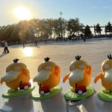 Pokemon Psyduck Dancing Swing Sounding Model Doll Anime Action Figure Diy Portable Luggage Music Box Toys For Children Gift