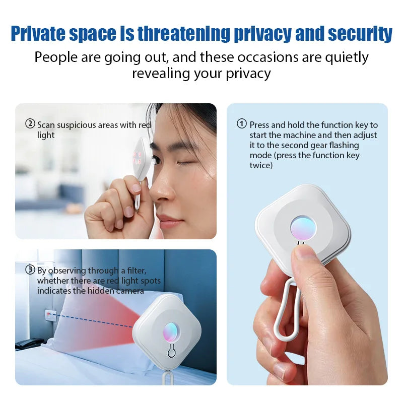 Wireless Anti Spy Detector Portable Infrared Camera Finder Security Protection Anti-Peeping Hidden Devices Camera Bug Detector