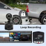 Dash Cam Front and Rear Camera CAR DVR Car Video Recorder Vehicle FULL HD 1080P Vehical Car Cam of Mirror Recorder G-Sensor