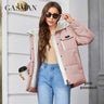 GASMAN Women's Parka 2023 New Fashion Women's Stand Collar Short Slim Casual Hooded Warm Down Jacket 83682