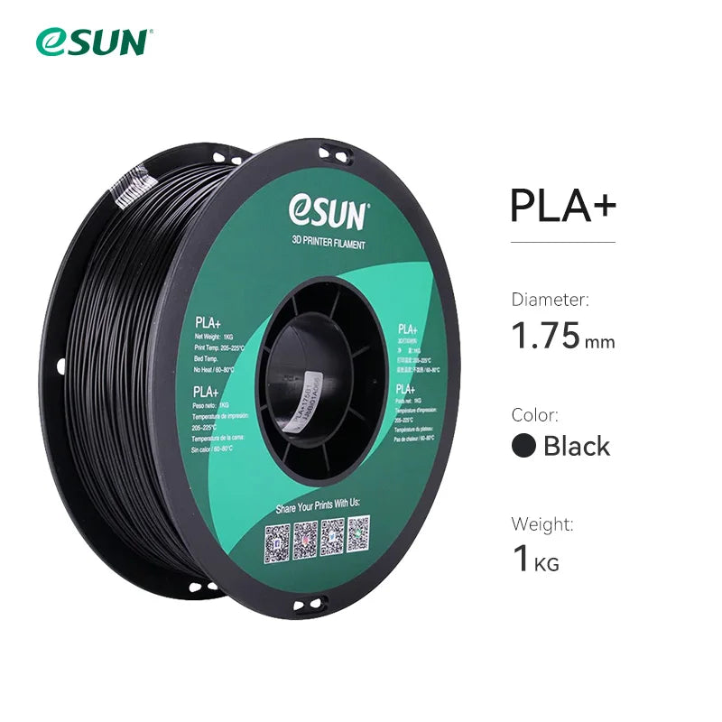 eSUN PLA+ Filament For 3D Printer 10Pcs 1.75mm PLA Plus 3D Printer Filament Accuracy +/- 0.03mm 10KG  PLA+ 3D Printing Material