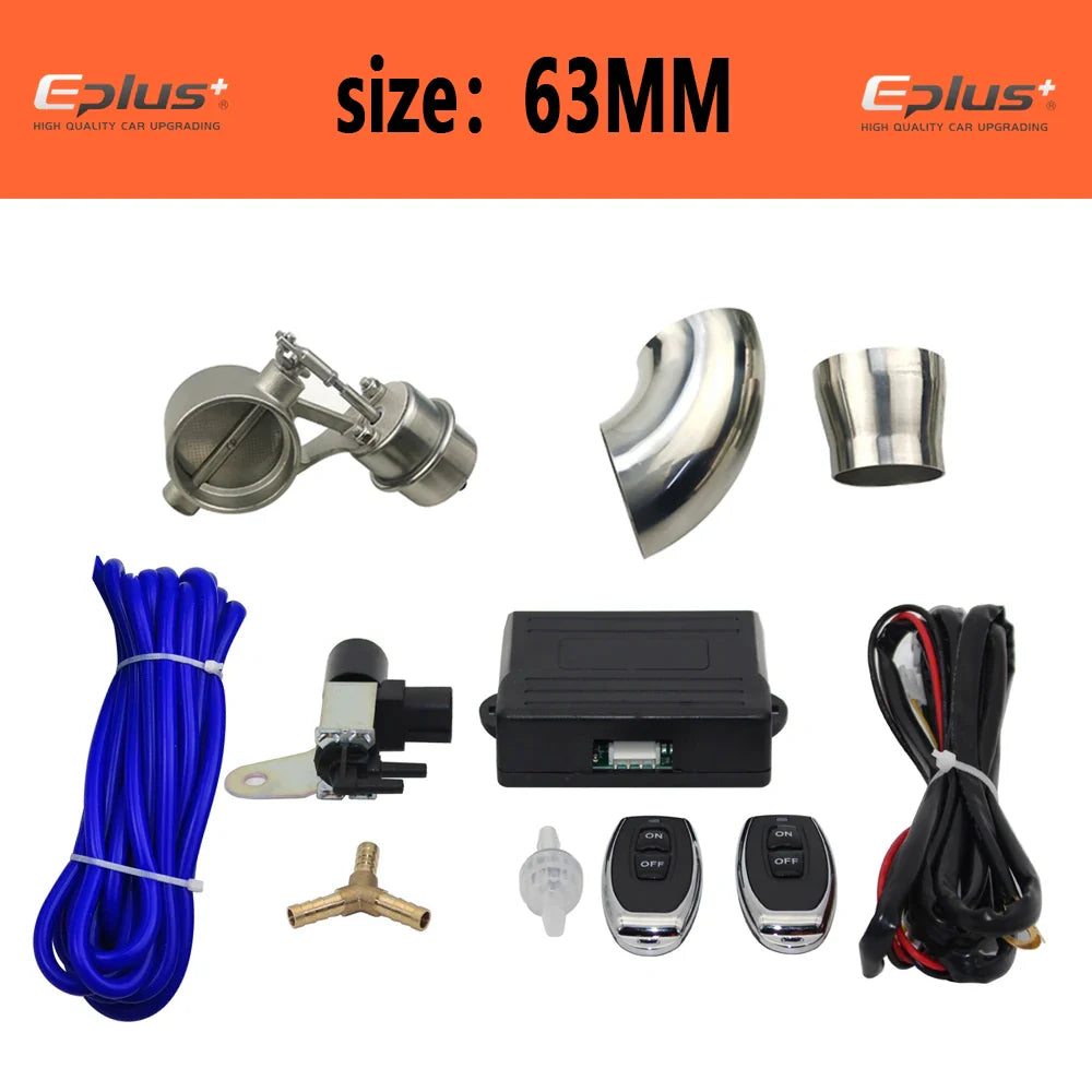 EPLUS Car Exhaust Pipe Control Valve Vacuum Controller Device Remote Kit Controller Switch Universal 51 63 76MM