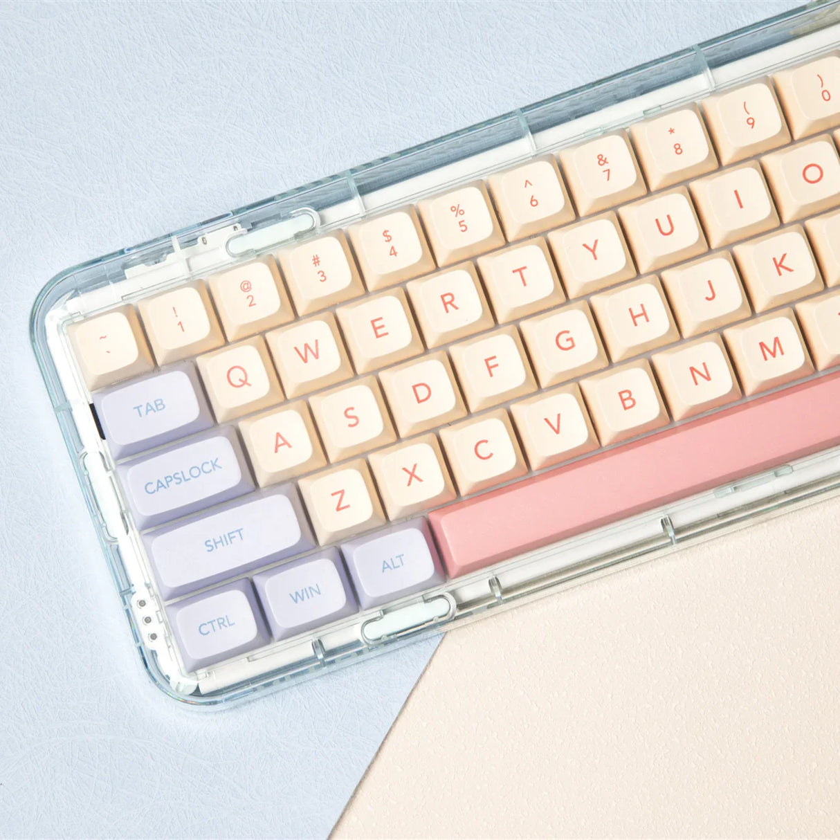 Cute Cotton Candy Keycaps XDA Profile 132 Key Replaceable Support for 61/64/68/78/84/87/96/980/108 Mechanical Keyboards