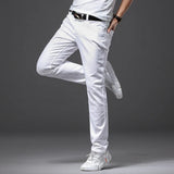 Spring and Summer White Soft Stretch Denim Men Jeans Fashion Casual Classic Style Slim Trousers Male Brand Advanced Pants