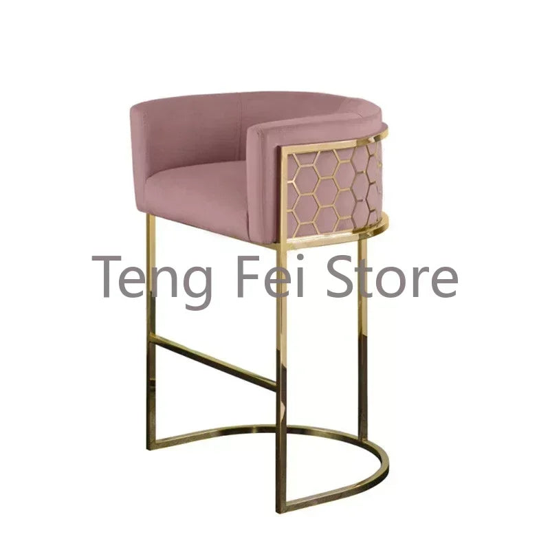 Luxury Nordic Bar Chair Simple Modern Backrest Bar Chair High Stool Minimalist Kitchen Chaises Salle Manger Furnitures WZ