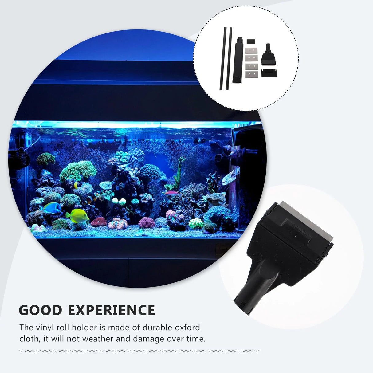 Fish Tank Algae Scraper for Glass Aquariums Long Handle Detergent Cleaner Cleaning Tool Plastic Remover