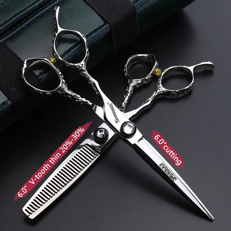 Classic Left Hand Barber Scissors, Exclusive High end Hair Scissor Tools for Hairdressing Professionals, 6-inch Set.