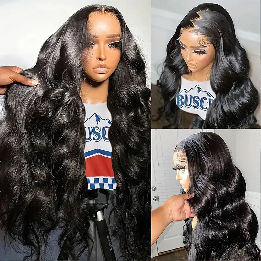 13x4 HD Lace Frontal Wigs Human Hair 250% Body Wave Glueless HD Lace Front Wig Pre Plucked With Baby Hair for Black Women 30Inch