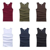 Men Muscle Vests Cotton Underwear Sleeveless Slim Tank Top Vest Undershirts Gymclothing Bodybuilding Tank Tops Slash Neck