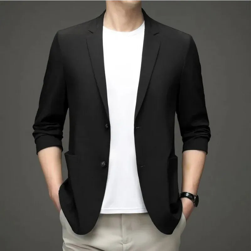 Men's 2023 New Ice silk Lightweight Spring And Summer Thin Men's Blazer Casual Men's Suit Jacket