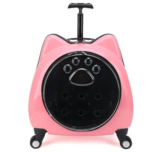 Cute Handbags Wheels Cats Carriers Animal Kitten Carrier Cats Carriers Stroller Travel Trasportin De Gato Cat Accessories