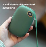 20000mAh Winter Mini Hand Warmer USB Rechargeable Multifunctional Handy Warmer Heater Pocket Mini Outdoor travel Power Bank