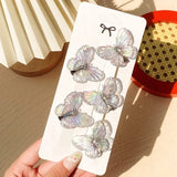 10Pcs/Set Mermaid Color Fairy Butterfly Handmade Hairpins For Women Girls  Barrettes Headwear HairClips Baby Hair Accessories