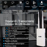 KuWFi 4g Outdoor Wifi Router With Sim Card Slot 150Mbps CAT4 LTE Routers All Weather Wifi Outside Booster Extender for IP Camera