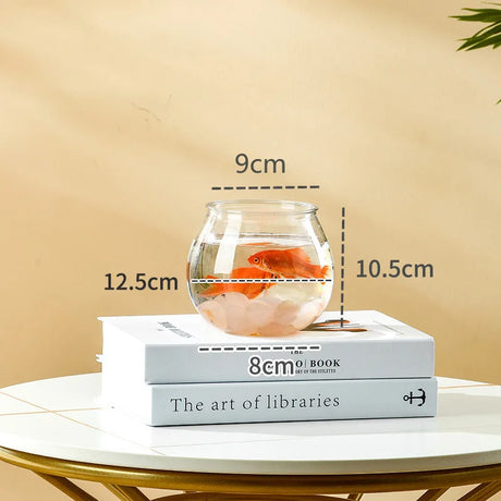 Plastic Transparent Fish Tank Aquariums Goldfish Bowl Round Impact Broken-resistant Office Table Hall Viewing Turtle Fish Tank