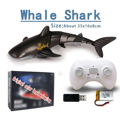 Creative Remote Control Fish Shark Electric 2.4G Radio Rc Animal Robot Educational Water Bath Toy for Boy Kid Children Submarine