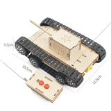 Remote Control Stem Educational Toy Tank Model Technology Experimental Science Wooden Steam DIY Assemble Puzzle Teaching Aids