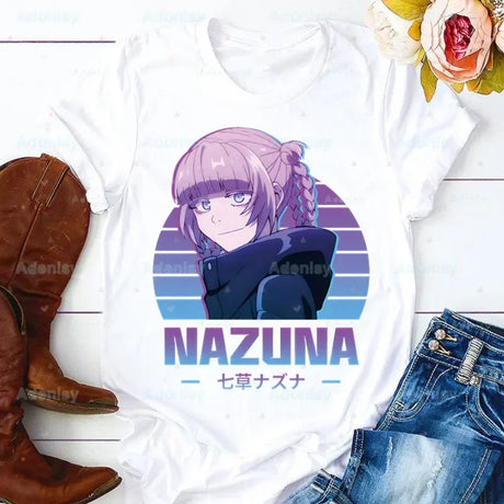 Yofukashi No Uta T Shirt Women Call of the Night Manga Tshirt Graphic Tee Cute Nanakusa Nazuna T-shirt Female Girls Tee Tshirt