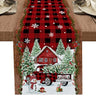 Christmas Snowman Table Runner for Kitchen Decor Snowflakes Christmas Tree Table Runner for Wedding Festive Party Dresser Scarf