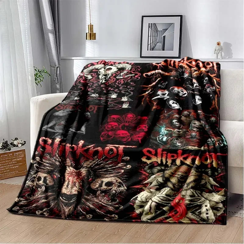 3D S-SLIPKNOT Band Printed Blanket  Fashion Soft Cozy Living room Bedroom Sofa Bed Travel Blanket Child Birthday Gift