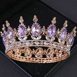 Baroque Crystal Tiaras And Crowns Rhinestone Prom Diadem Crown Tiara For Women Bridal Wedding Hair Accessories Jewelry Crown