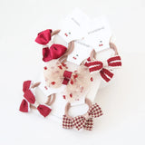 10Pcs/Lot  Children's Cute Headwear Hair Accessories Baby's Basic Bow Tie Band Set Small Scrunchie Kids Elastic Hair Ties