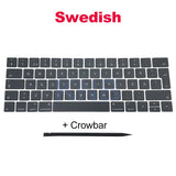 Full Keycaps US UK Spain French Korean For Macbook Pro Retina 13" A1706 15" A1707 Keyboard Keys Replacement key cap 2016 2017