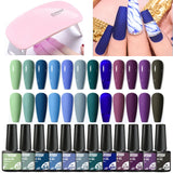 Mtssii  13/16Pcs Gel Nail Polish Set With 36W UV Lamp Dryer Manicure Kit Semi Permanent Soak Off Base Top Coat Nail Art UV Gel