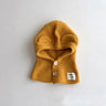 New Baby Knitted Hooded Scarf Warm Solid One Piece Scarf Hat Girls Thicken Ear Protection Balaclava Hat Headgear Bonnet for Boys