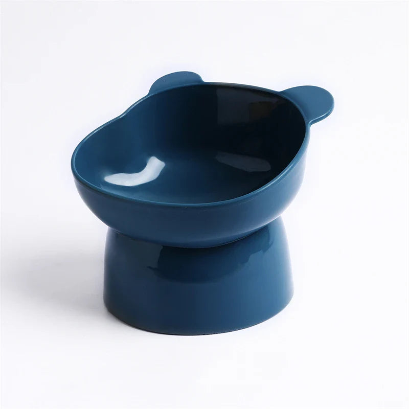 Pet Food Bowl Tilt High Bottom Cat Bowl Neck Protector Dog Feeding Water Feeder Feeding Watering Supplies Cats Products