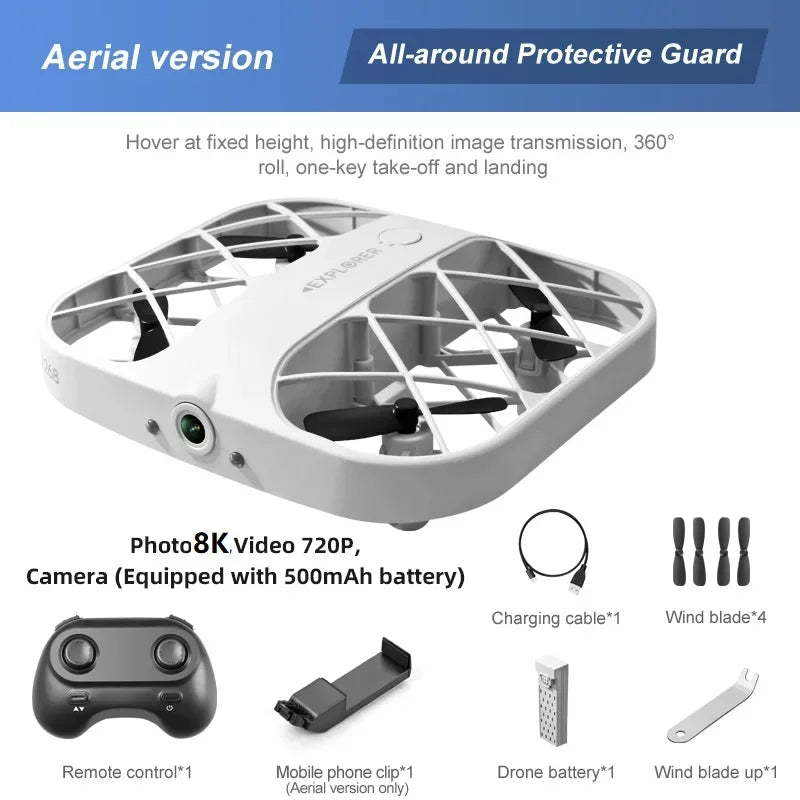 H107 RC Drone Wifi Fpv Drones with Camera Hd 4k Remote Control Helicopter Plane Pocket Quadcopter Christmas Gift for Boys