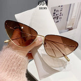 New Cat Eye Sunglasses Women Trendy 2023 Vintage Fashion Sun Glasses Lentes De Sol Mujer Lunette Soleil Femme Zonnebrillen Dames