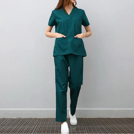 viaoli High Quality New Scrubs uniform Suit beauty pet shop spa uniform salon womens scrub set Work wear scrub suit coat+pants