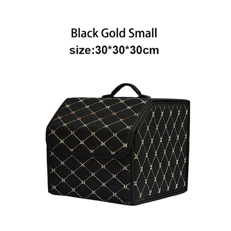 Car trunk storage box Large Capacity Auto Multiuse Tools Organizer Box Stowing Tidying Leather Folding For Emergency Storage Box