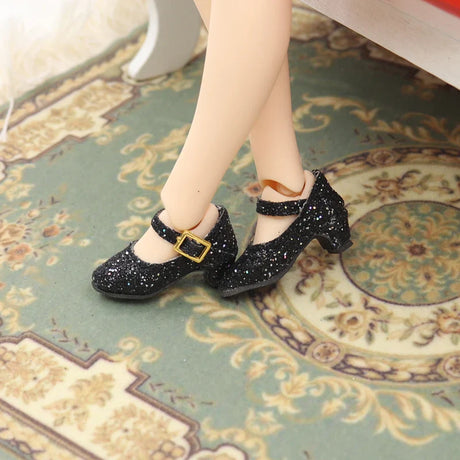 2.3cm*1cm Doll Shoes Ob24 22 Doll Noble Bow High Heels With Button For Blythes Licca Azones Ob24 Ob22 Fr Doll Body