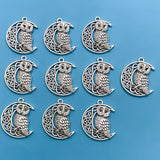 10/20Pcs Alloy Retro Silvery Animal Shape Charms Horse Owl European and American Style Creative Pendants For Bracelet Necklace