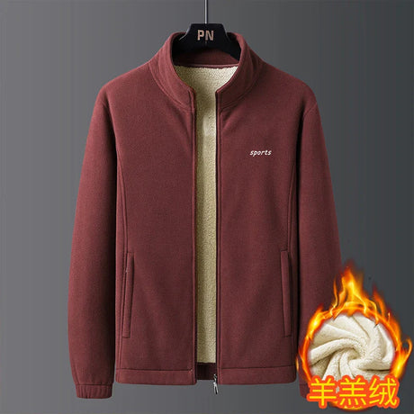 Thick Warm Men's Winter Fleece Jacket Coat Fashion Trend Outdoor Parkas Men Clothing