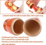 5PCS Matryoshka Dolls Nesting Dolls Cute Wood Russian Montessori Nesting Doll DIY Paint Skill Training Children Christmas Gift