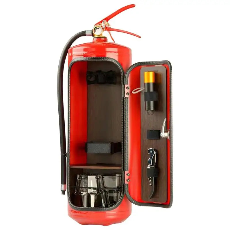 Fire Extinguisher Shape Wine Cabinet Mini Bar For Whiskey Lovers Wine Cabinet Desktop Decoration Creative Novelty Bar Cabinet