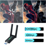 EATPOW Wifi Adapter Dual Band 2.4GHz 5GHz Wifi Usb 1200Mbps Wireless wifi Dongle with Antenna PC Computer Network Card Receiver